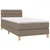 Vidaxl Box spring postelja z vzmetnico taupe 90x200 cm blago