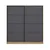Hanah home Ormar Kale 180x210x52cm Bež-Antracit