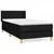Vidaxl Box spring postelja z vzmetnico črna 100x200 cm blago