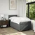 Vidaxl Box spring postelja z vzmetnico temno siva 90x190 cm blago