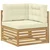 Set vanjskih sofa 6 kom. Bijela i krem Poliester