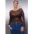 Trendyol Curve Ženska bluza Tbbaw26Af00031, Braon