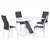 eoshop Jedilni stol sivo blago + belo usnje/krom DCL-433 GREY2