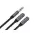 UGREEN AUX M na 2xAUX F kabl 25cm AV134 crni