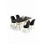 Hanah Home Trpezarijski set, 5 komada, Crni
