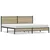 Vidaxl Kovinski posteljni okvir brez vzmetnice sonoma hrast 193x203 cm