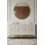 Hanah Home komoda Salkim 150, 125 cm, bela / travertin / srebrna