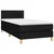 Vidaxl Box spring postelja z vzmetnico črna 90x200 cm blago