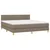 Vidaxl Box spring postelja z vzmetnico taupe 160x200 cm blago