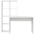 Stol s policom Bijelo 138,5 x 55 x 143 cm Konstruirano drvo