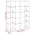 Vidaxl Modularna omara s 14 predelki črna in bela 37x146x180,5 cm