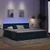 LED krevet za pohranu s madracem Tamno plava 200 x 200 cm