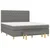 Vidaxl Box spring postelja z vzmetnico temno siva 180x200 cm blago