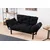 Atelier del Sofa Dvosed na razvlačenje Nitta 155x85x70cm Crni