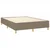 Vidaxl Box spring postelja z vzmetnico LED taupe 140x200 cm blago