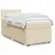 Vidaxl Box spring postelja z vzmetnico krem 100x200 cm blago