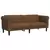 2-dijelni set sofa smeđi baršunasti