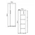 HANAH HOME Ormar Flora 184 White
