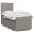 Vidaxl Box spring postelja z vzmetnico taupe 100x200 cm blago