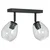 Stropni reflektor Crna 33 x 13 x 26 cm Staklo i Metal