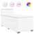 Vidaxl Box spring postelja z vzmetnico bel 90x190 cm umetno usnje