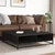 Stol za kavu crni 100x100x30 cm Konstruirano drvo i metal
