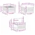 Set vanjskih sofa 6 pcs Prirodna i svjetlosiva 79 x 79 x 37 cm