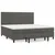 Vidaxl Box spring postelja z vzmetnico temno siva 200x200 cm žamet