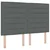 Vidaxl LED Box Spring Postelja Temno siva 160 x 200 cm blago