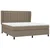 Vidaxl Box spring postelja z vzmetnico taupe 160x200 cm blago