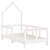 vidaXL Otroški posteljni okvir bel 70x140 cm trdna borovina