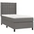 Vidaxl Box spring postelja z vzmetnico siv 90x190 cm umetno usnje