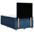Vidaxl Box spring postelja z vzmetnico modra 120x190 cm blago