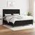 Vidaxl Box spring postelja z vzmetnico črna 180x200 cm blago