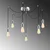 Opviq Luster MR-906, 126 cm, 6xE27, 40W, Srebrne boje