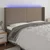 Vidaxl LED posteljno vzglavje taupe 183x16x118/128 cm blago