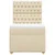 Vidaxl Box spring postelja z vzmetnico krem 90x190 cm blago