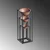 Aberto Design Set dekorativnih saksija GED-019-B, 28x80cm, 17x40cm, 22x60cm, Crno-terakota