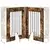 Vrata za pse s postoljem 4 pcs Dimljeni hrast 60 x 80 cm