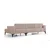 Atelier del Sofa Ugaona garnitura Horizon 85x43x207cm Svetlobraon