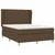 Vidaxl Box spring postelja z vzmetnico temno rjava 140x200 cm blago