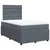 Vidaxl Box spring postelja z vzmetnico temno siva 120x200 cm žamet