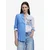 Desigual Bluza Perfect RIde modra/črna/bela