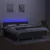 vidaXL Box spring postelja z vzmetnico LED temno siva 180x200 cm blago