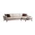 Atelier del Sofa Ugaona garnitura Mayorka 93x85x303cm Bež-Braon
