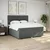 Vidaxl Box spring postelja z vzmetnico temno siva 180x200 cm blago