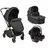 Kikka boo Kolica Lanah 3in1 premium set sa autosedištem I-Xtend I-size i tvrdom korpom Black