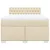 vidaXL vidaXL Box spring postelja z vzmetnico krem 140x200 cm blago, (21306251)