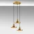 Opviq Luster Gullu-182Gold-3, 42x42x109cm, IP20, Zlatne boje