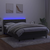 vidaXL Box spring postelja z vzmetnico LED temno siva 140x190 cm žamet